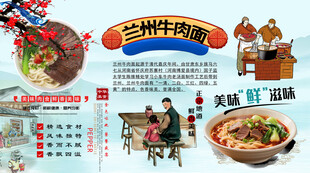 兰州牛肉面背景墙