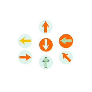 多彩箭头图标集合