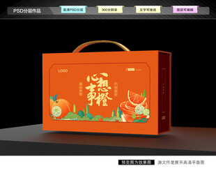 橙子礼盒 果冻橙包装