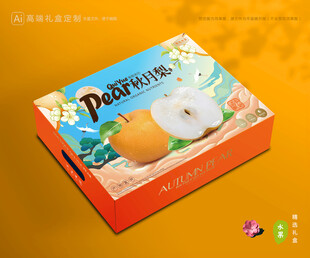 秋月梨礼盒 梨包装