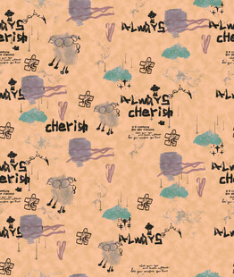 卡通动物图案背景纹理