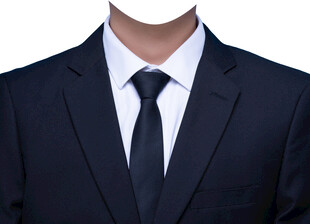 男人职业黑西装正装西服黑领带