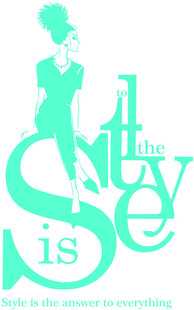 时尚女性字母艺术插画