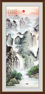 竖幅山水画