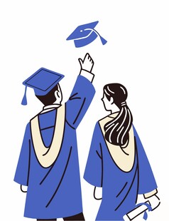 毕业时刻的青春风采