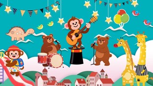 卡通儿童房背景墙