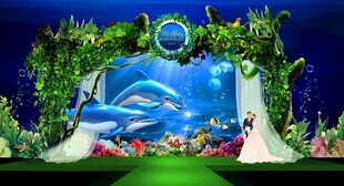 梦幻海洋主题婚礼拱门
