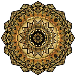 精美曼陀罗图案装饰元素