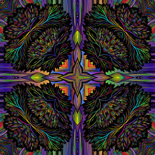 教堂玻璃炫酷图案