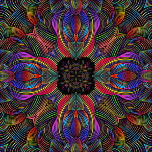 绚丽多彩的抽象几何图案