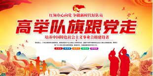 高举队旗跟党走宣传展板
