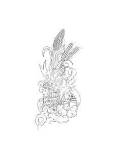 酿酒图 白酒插画