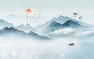 新中式电视背景