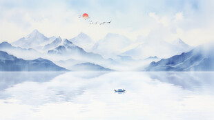 新中式意境山水画