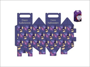 万圣节礼物包装盒设计 