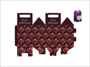 万圣节礼物包装盒设计 