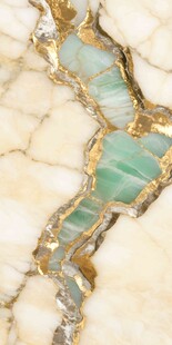 奢华大理石纹理绿金交织