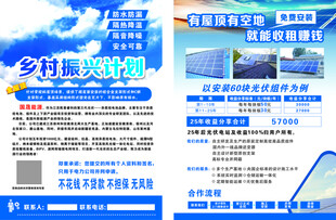 光伏 新能源蓝色宣传页