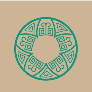 传统回纹圆形图案设计