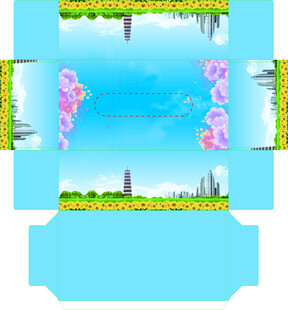 清新风景纸盒包装设计