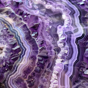 紫晶洞纹理特写