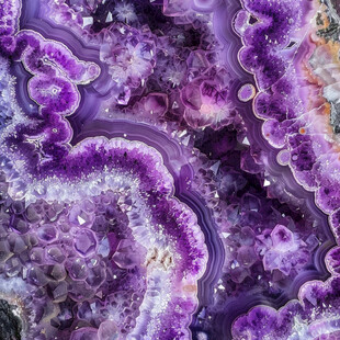 紫晶洞纹理特写