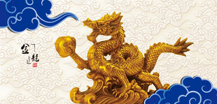 金色祥龙雕塑