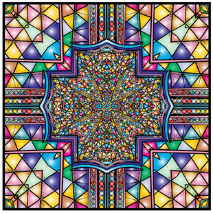 彩色几何图案装饰艺术