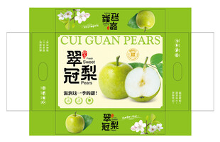 翠冠梨包装平面展开图