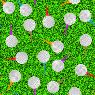 多彩高尔夫球场景图案