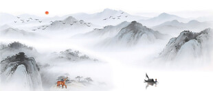 中式水墨画背景墙