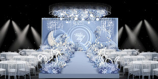 蓝色婚礼效果图