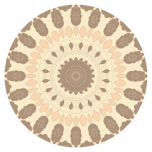 圆形几何图案曼陀罗花纹