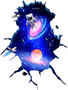 宇宙中的奇幻星球景象