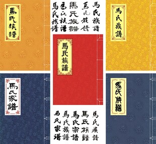 马氏宗谱封面古籍线装书