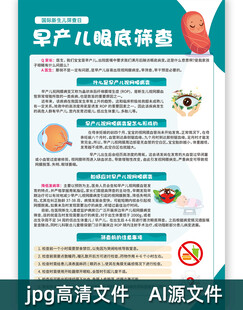 早产儿眼底筛查海报