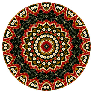 圆形古典花纹图案精美地毯