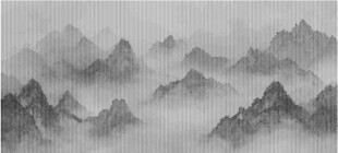 水墨线条山水图