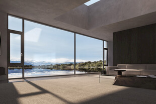 现代简约风全景落地窗客厅