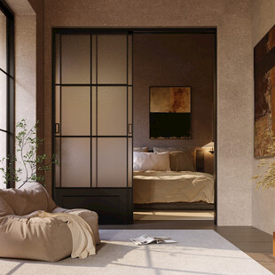 简约风卧室与客厅隔断空间