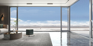 现代简约风海景大窗客厅