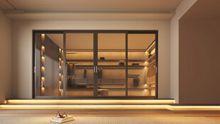 现代简约风格室内玻璃隔断