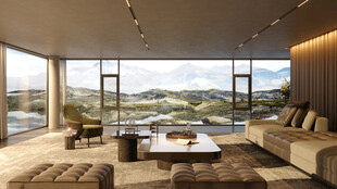 现代简约风宽敞客厅景观