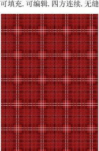 红色格纹面料  