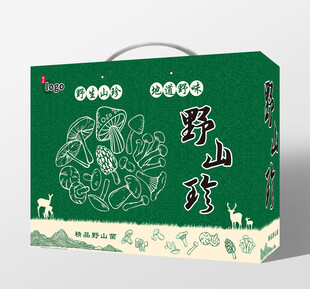 野山菌礼盒包装设计