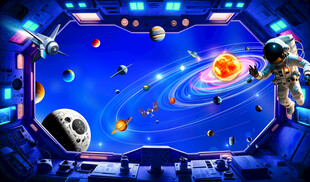 创意星空背景墙