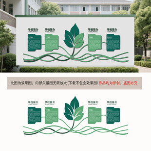 校园文化墙绿植主题设计