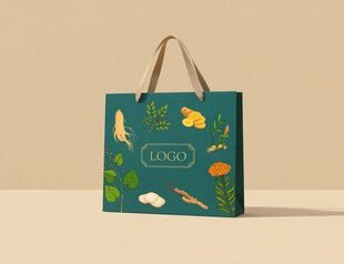 滋补中药手提袋中草药效果包装展