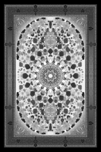 黑白几何对称地毯