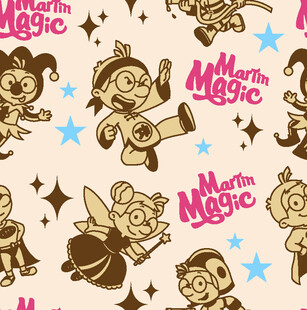 卡通魔法主题图案设计